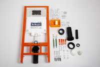 Инсталляция BelBagno 80 для подвесного унитаза, 1150х500х80 мм, со смывным бачком скрытого монтажа, фронтальное управление, крепление к стене в компле - Gidratop.ru изображение