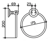 Полотенцедержатель Keuco Astor 02121010000 кольцо, 17.5 см, хром - Gidratop.ru изображение