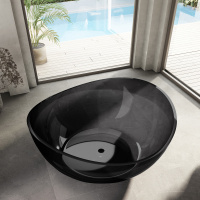 Прозрачная ванна ABBER Kristall AT9705Onyx черная - Gidratop.ru изображение