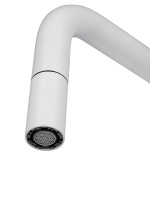 Смеситель для кухни с выдвижным изливом WONZON & WOGHAND, Белый матовый (WW-6018-MW) - Gidratop.ru изображение