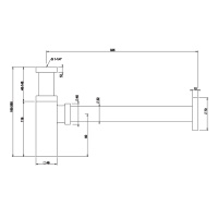 Gessi Eleganza сифон для раковины квадратный, под донный клапан, цвет: хром - Gidratop.ru изображение