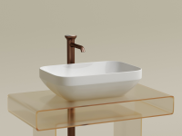 Умывальник чаша накладная прямоугольная Element 500x359x145мм - Gidratop.ru изображение