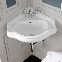 Раковина 40х40х56 см, 1 отв., цвет: белый - Gidratop.ru изображение