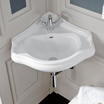 Раковина 40х40х56 см, 1 отв., цвет: белый