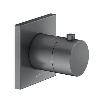 Смеситель Keuco Ixmo 59553130002 для душа, с термостатом, цвет хром черный шлифованный
