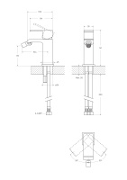 PORTA-BS1-SR Смеситель на биде однорычажный, с донным клапаном, исполнение sunrise - Gidratop.ru изображение