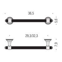 Colombo Hermitag Полотенцедержатель 36.5 см, цвет: PVD золото - Gidratop.ru изображение
