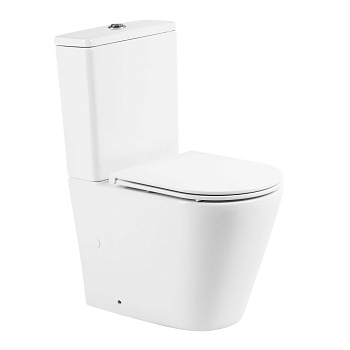 Унитаз-компакт безободковый BelBagno FLAY-R BB2149CPR/BB870SC
