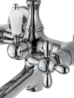 Смеситель для ванны с душем WONZON & WOGHAND RETRO, Хром (WW-88639020-CR) - Gidratop.ru изображение