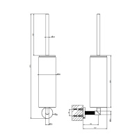 Gessi Ingranaggio ершик подвесной , неолит ndash; композитный пластик, цвет белый/ хром - Gidratop.ru изображение