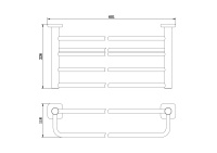 Полотенцедержатель с полкой WONZON & WOGHAND, Темный графит (WW-V1901-GM) - Gidratop.ru изображение
