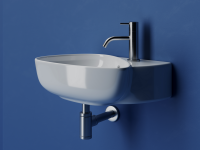 Раковина подвесная с отверстием под смеситель, 495x350x155, цвет белый - Gidratop.ru изображение