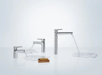 Смеситель Hansgrohe Talis E 71713000 для раковины, версия CoolStart, донный клапан со стержнем тяги, хром - Gidratop.ru изображение