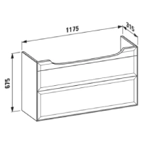 Тумба под раковину Laufen New Classic 117.5 х 31.5 х 67.5 см, 4.0605.2.085.631.1, подвесная, белый глянцевый - Gidratop.ru изображение