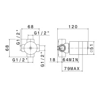 Newform Встраиваемая часть переключателя/запорного вентиля 1/2" - Gidratop.ru изображение