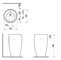 Раковина Laufen Alessi One 811972 (8.1197.2.400.104.1) - Gidratop.ru изображение