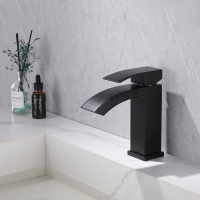 Смеситель ABBER Wasserfall AF8610B для раковины, черный матовый - Gidratop.ru изображение