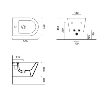 Catalano Zero Биде подвесное 50*35, с 1 отв. под смеситель, цвет белый глянцевый - Gidratop.ru изображение