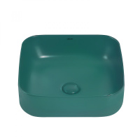 Раковина накладная ABBER Rechteck AC2211MBG темно-зеленая матовая - Gidratop.ru изображение