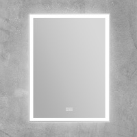 Зеркало с встроенным светильником, сенсорным выключателем и подогревом SPC-GRT-600-800-LED-TCH-WARM, 12W, 220-240V, 600x30x800 - Gidratop.ru изображение