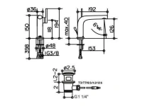 Смеситель Keuco Edition 400 51504 010002 для раковины 12 см, с гарнитурой для слива и донным клапаном - Gidratop.ru изображение