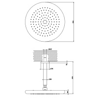 Gessi Goccia верхний душ для потолочного крепления Oslash;306мм, цвет: белый - Gidratop.ru изображение