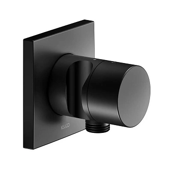 Переключатель потоков Keuco Ixmo 59556370202 на 2 потребителя, с выводом для шланга и держателем лейки, черный матовый