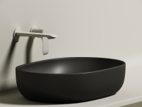 Умывальник чаша накладная овальная (цвет Черный Матовый) Element 600x415x135мм - Gidratop.ru изображение