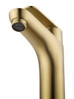 Смеситель для раковины высокий WONZON & WOGHAND ALFA, Брашированное золото (WW-A40232-BG) - Gidratop.ru изображение