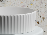 Умывальник чаша накладная круглая (цвет Белый Матовый) Element 360x360x115мм - Gidratop.ru изображение