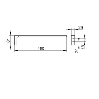 Полотенцедержатель Keuco Edition 11 11120370000, 45 см, цвет черный матовый - Gidratop.ru изображение