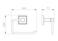 Держатель для туалетной бумаги без крышки WONZON & WOGHAND ROMA, Бронза (WW-7216) - Gidratop.ru изображение