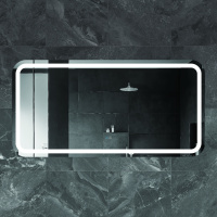 Зеркало со встроенной подсветкой, сенсорным выключателем и подогревом CZR-SPC-STYLUS-1400-700-TCH-WARM, 12V, 220-240V, 1400x700x30 - Gidratop.ru изображение