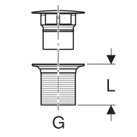 Донный клапан Geberit для раковин и биде, с переливом, хром, 152.080.21.1 - Gidratop.ru изображение
