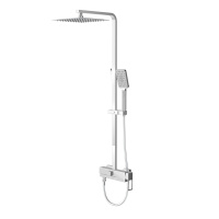 LUCE Душевая стойка со смесителем для ванны, верхним и ручным душем, хром LUC-VSCM-CRM - Gidratop.ru изображение
