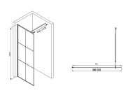 Душевая перегородка ABBER Immer Offen AG62090B - Gidratop.ru изображение