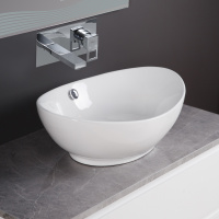 Раковина керамическая накладная, овальная BB1087 - Gidratop.ru изображение