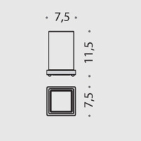 Colombo Look Стакан настольный, цвет: чёрный матовый/матовое стекло - Gidratop.ru изображение