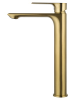 Смеситель для раковины высокий WONZON & WOGHAND BRILLIANT, Брашированное золото (WW-88019079-BG) - Gidratop.ru изображение