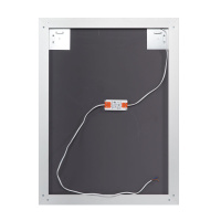 Зеркало в алюминиевой раме с подсветкой, с сенсорным выключателем SPC-UNO-900-800-TCH, 900x50x800 - Gidratop.ru изображение