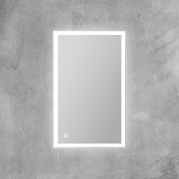 Зеркало с встроенным светильником и сенсорным выключателем SPC-GRT-500-800-LED-TCH, 12W, 220-240V, 500x30x800 - Gidratop.ru изображение