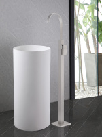 Смеситель ABBER Wasserfall AF8640SP напольный для раковины, сатин - Gidratop.ru изображение