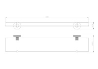 Стеклянная полка для ванной WONZON & WOGHAND MAJESTIC, Черный/Золото (WW-9227) - Gidratop.ru изображение