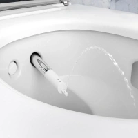 Электронный унитаз Geberit Aquaclean Mera Classic 146.204 11.1 подвесной, безободковый и крышка-биде, альпийский белый - Gidratop.ru изображение