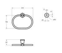 LIBERTY CZR-F-8985-BORO1 Полотенцедержатель, брашированное золото - Gidratop.ru изображение