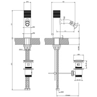 GESSI HABITO TRAME смеситель для биде на 1 отверстие, однорычажный, в комплекте с донным клапаном, цвет хром - Gidratop.ru изображение