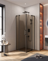Душевой уголок CEZARES SLIDER-A-2-80/90-BR-NERO - Gidratop.ru изображение