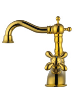 Смеситель для раковины WONZON & WOGHAND RETRO, Глянцевое золото (WW-88139020-PG) - Gidratop.ru изображение