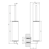 GESSI 316 ершик настенный черный, фурнитура Black XL - Gidratop.ru изображение