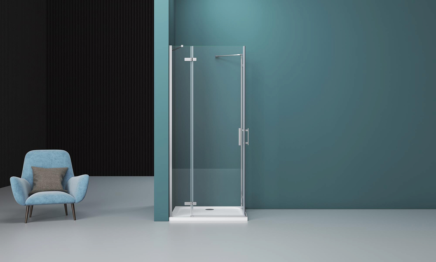 Душевой уголок BelBagno KRAFT-AH-22-120/100-C-Cr-L